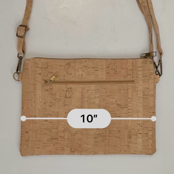 Corkadia Mio Criss-Cross Cork Clutch Eco-Friendly NWOT Diamonds - Picture 5 of 8